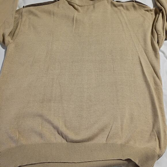 VTG Peletti Lana Collezione 3XL Men's Geometric Tan/Brown Collared Coogie-like - Picture 5 of 11